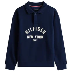 Mørk Natt Marine Grafisk Sweatshirt