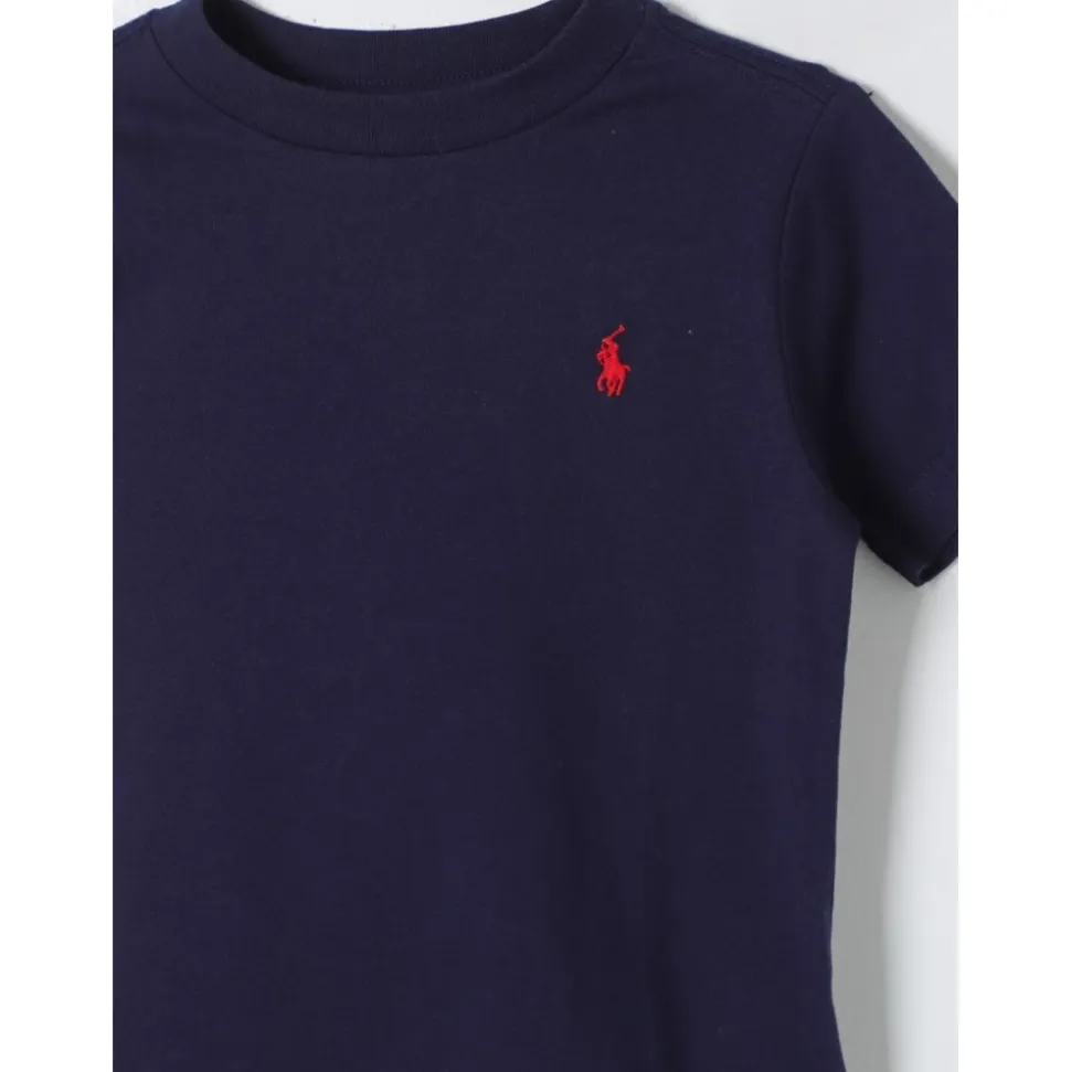 Navy Crew Neck Tee for barn
