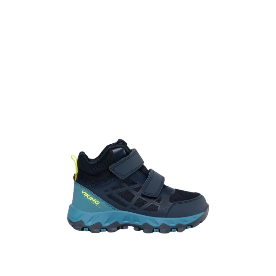 Navy/Denim Track Mid Vanntette Sko