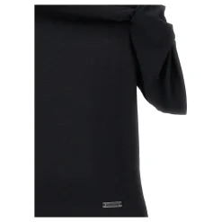 One-shoulder bomulls T-skjorte