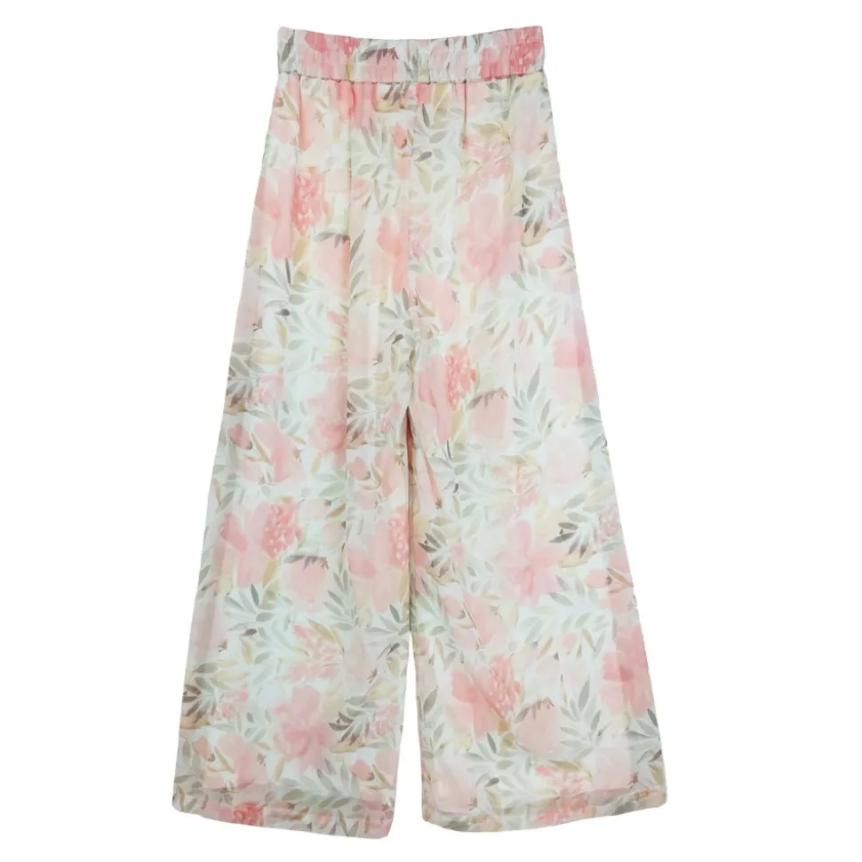 Pantalone a palazzo largo fantasia floreale