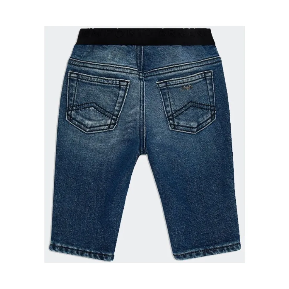 Pantalone con elastico in vita con Logo Jacquard