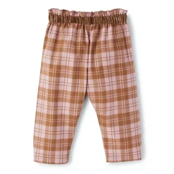 Pantalone Fantasia Check con Cinturino e Fiocco