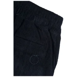 Pantalone tinta unita modello classico in velluto fantasia righe