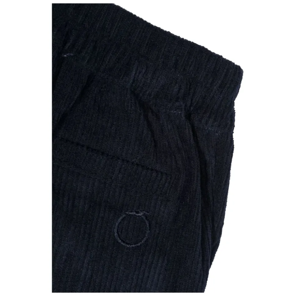 Pantalone tinta unita modello classico in velluto fantasia righe