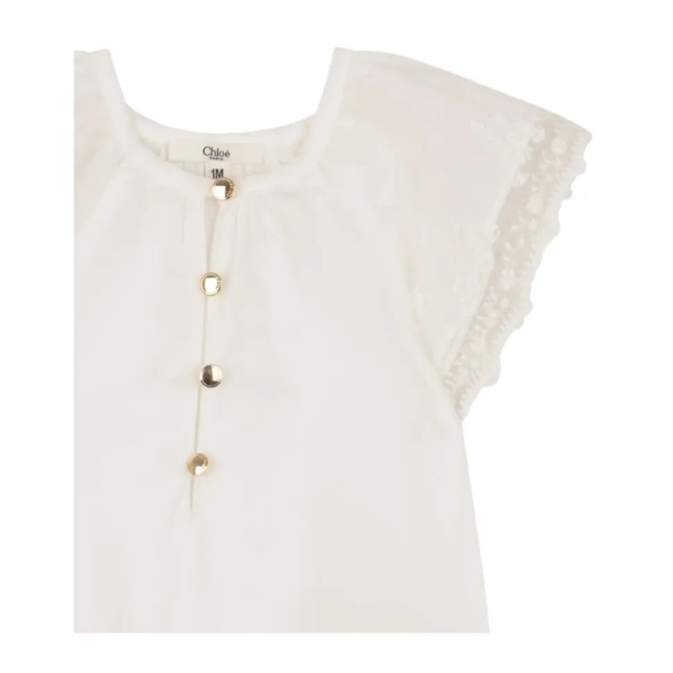 Playsuit med blondekant