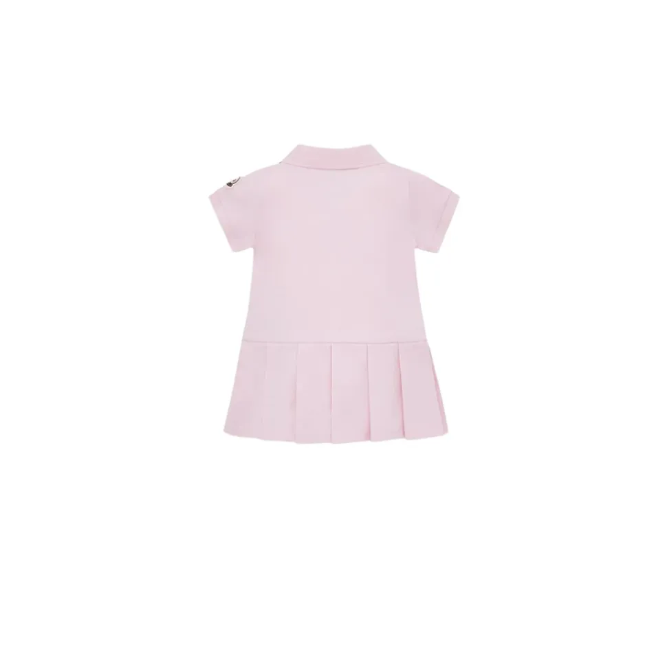 Pleated Piqué Polo Dress
