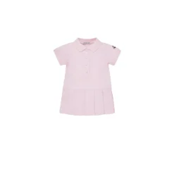 Pleated Piqué Polo Dress