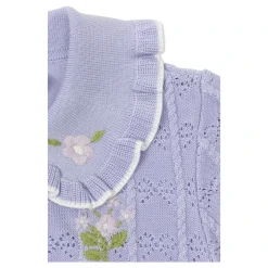 Pleated Pointelle Strikkekjole