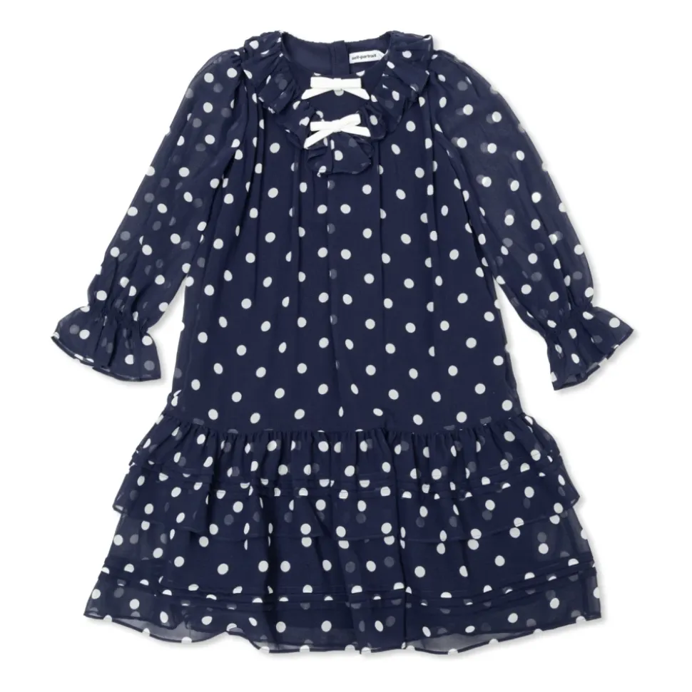 Polka Dot Georgette Dress