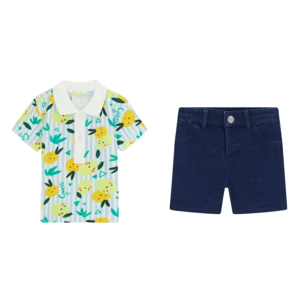 Polo- og denimshortssett