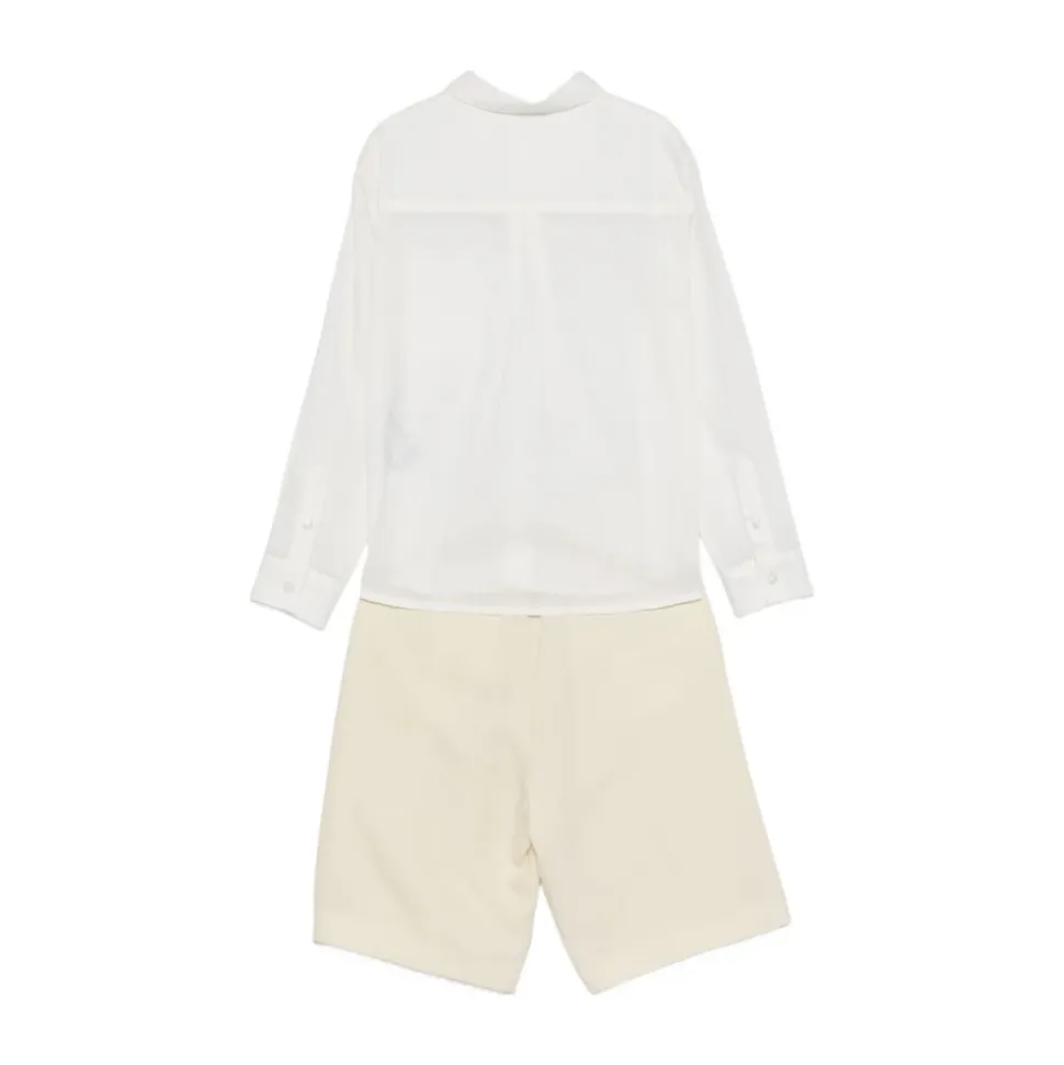 Poplin Skjorte og Bermuda Shorts Sett