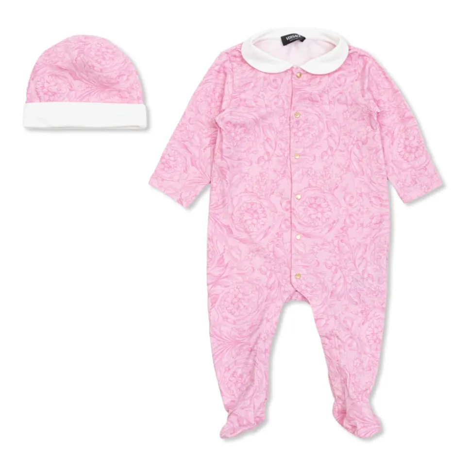 Printed Cotton-Jersey Sleepsuit Set