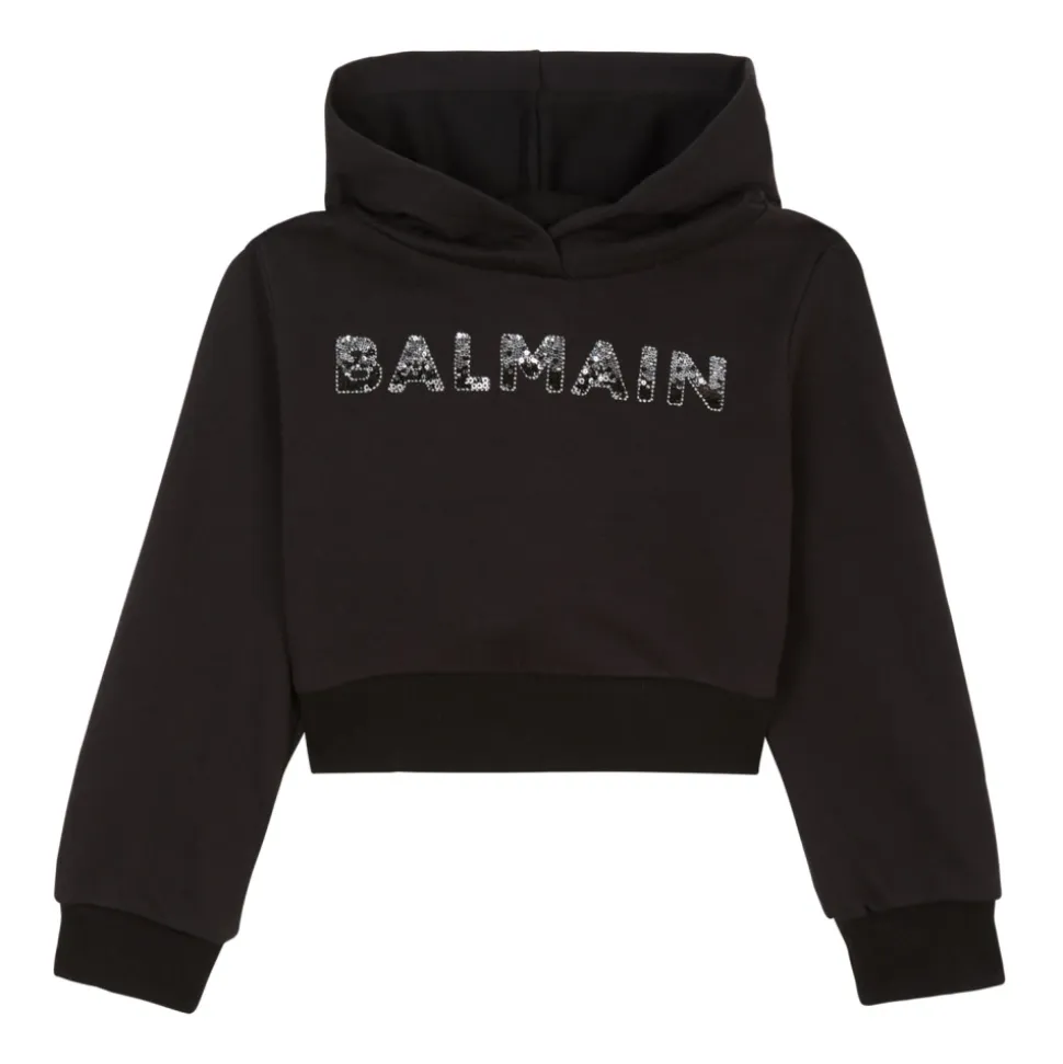 Printed Paris Logo Hoodie