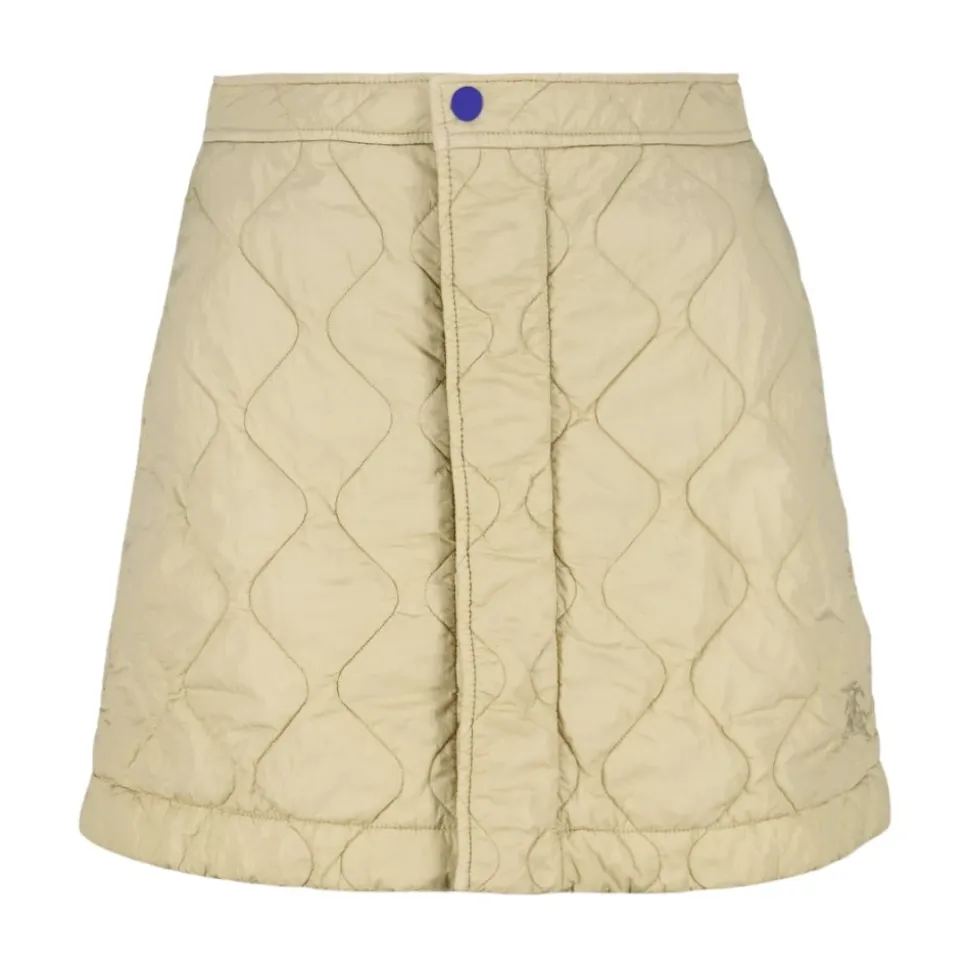Quilted Nylon Mini Skirt