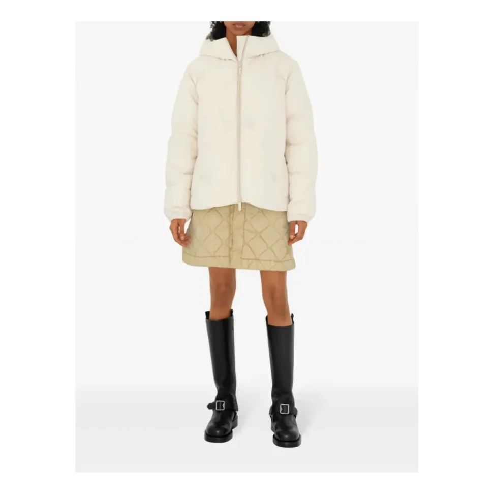 Quilted Nylon Mini Skirt