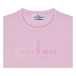 Rosa Logo Print T-skjorte
