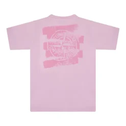 Rosa Logo Print T-skjorte