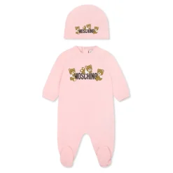 Rosa Rompers og Lue Sett