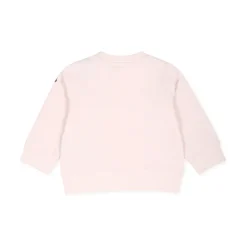 Rosa Rund Hals Sweatshirt med Gull Logo