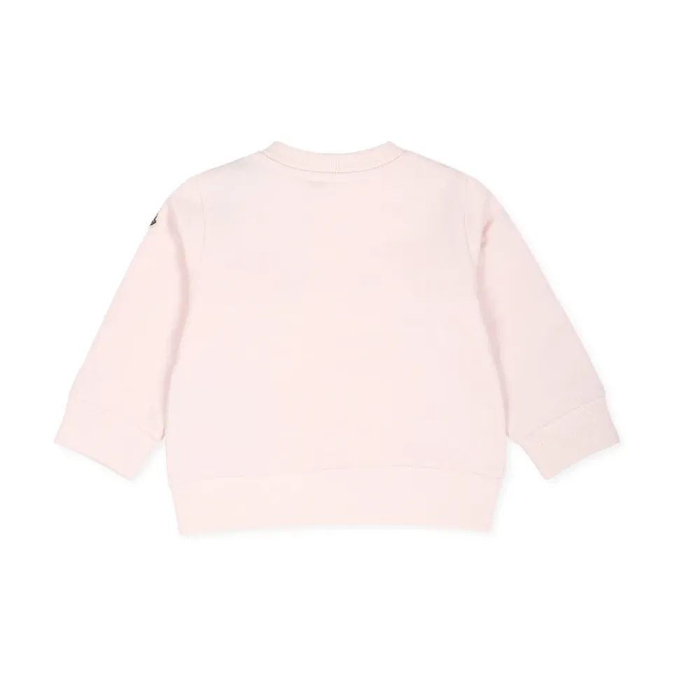 Rosa Rund Hals Sweatshirt med Gull Logo
