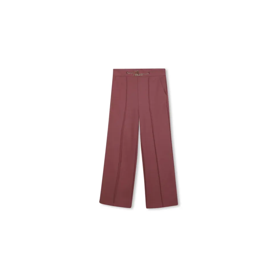 Rosa Wide-Leg Bukser med Belte