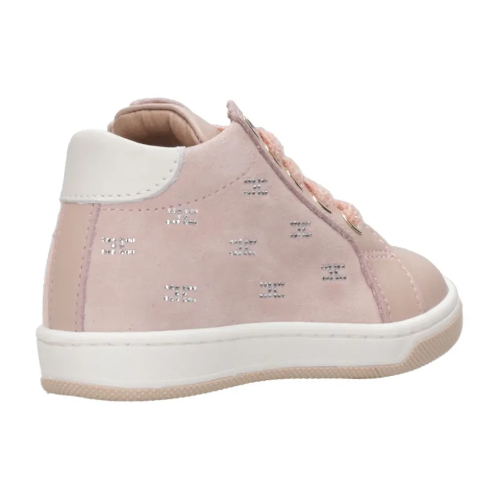 Semsket Mid-Top Sneakers med Borrelås