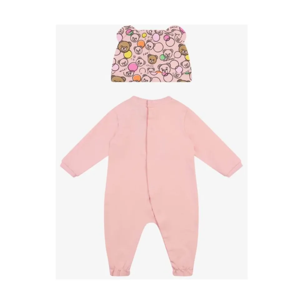 Ser Bomulls Fleece Onesie og Lue