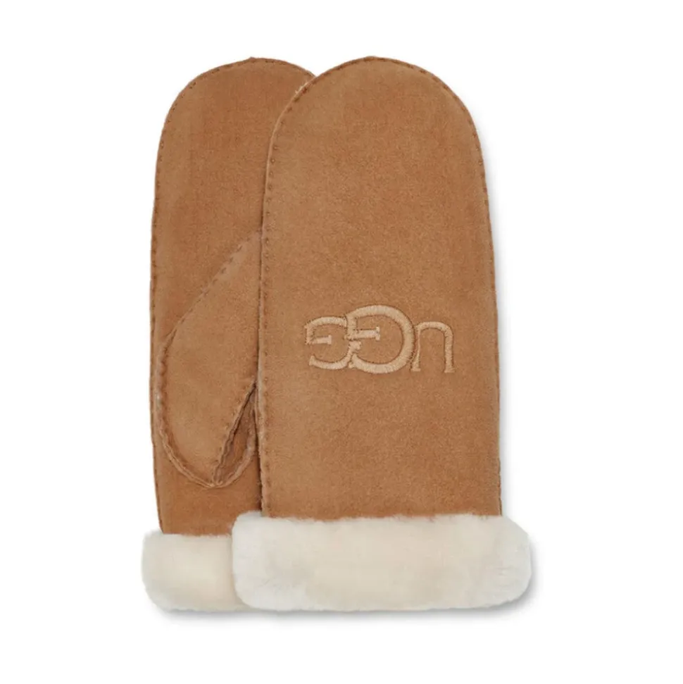 Sheepskin Embroider Mitten