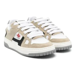 Sko - Sneakers i skinn og semsket skinn