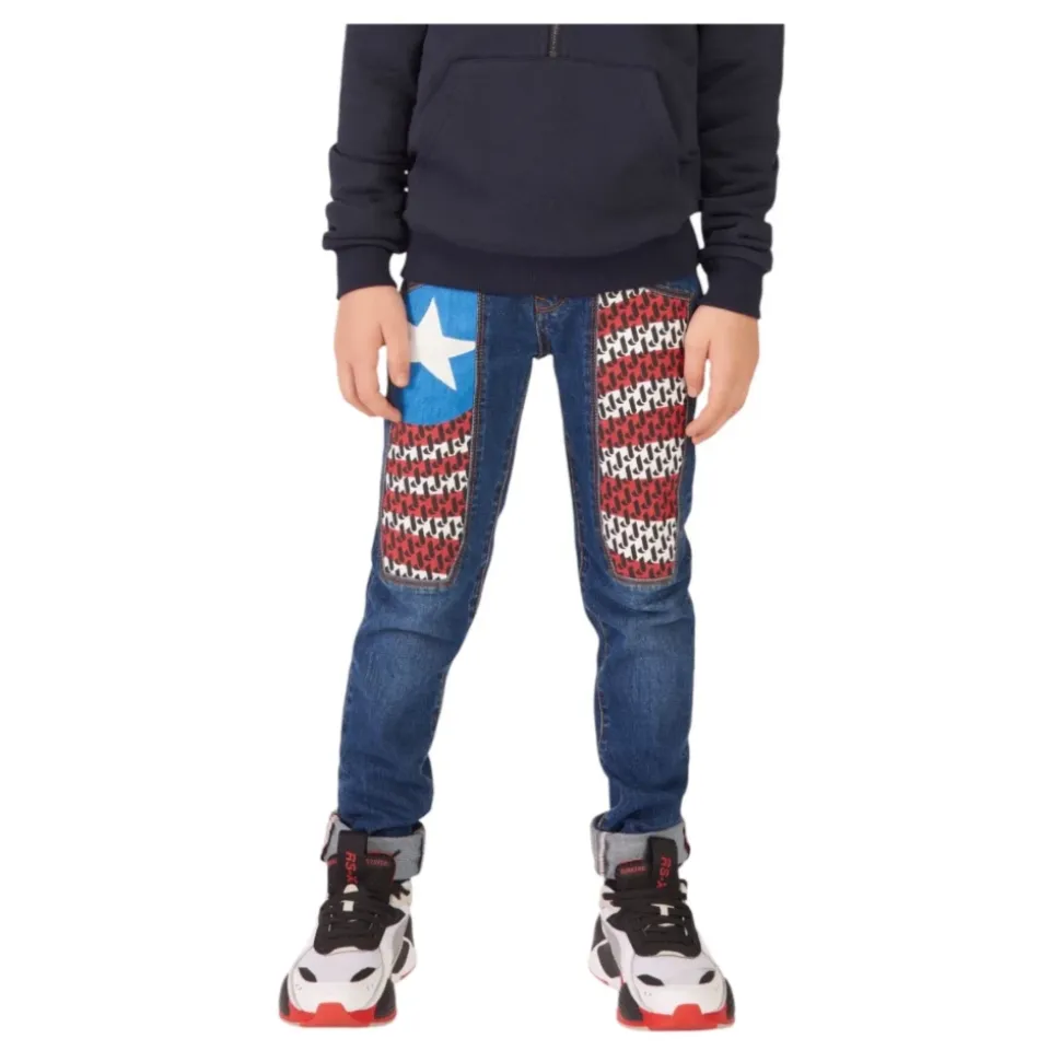 Slim Fit Blå Jeans