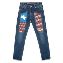 Slim Fit Blå Jeans