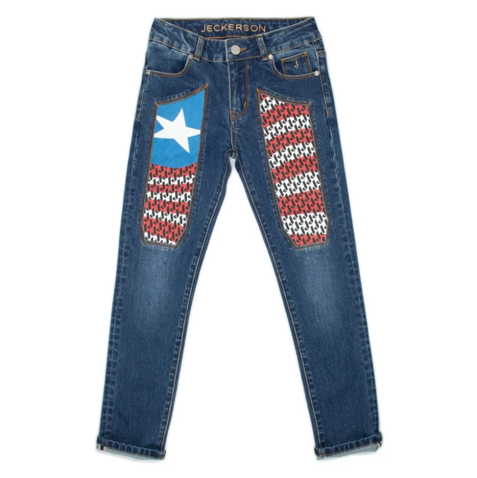 Slim Fit Blå Jeans