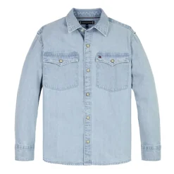Snap-Button Denim Shirt