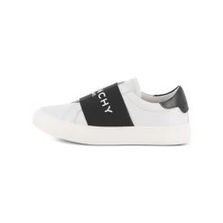 Sneakers med strikk og logotrykk