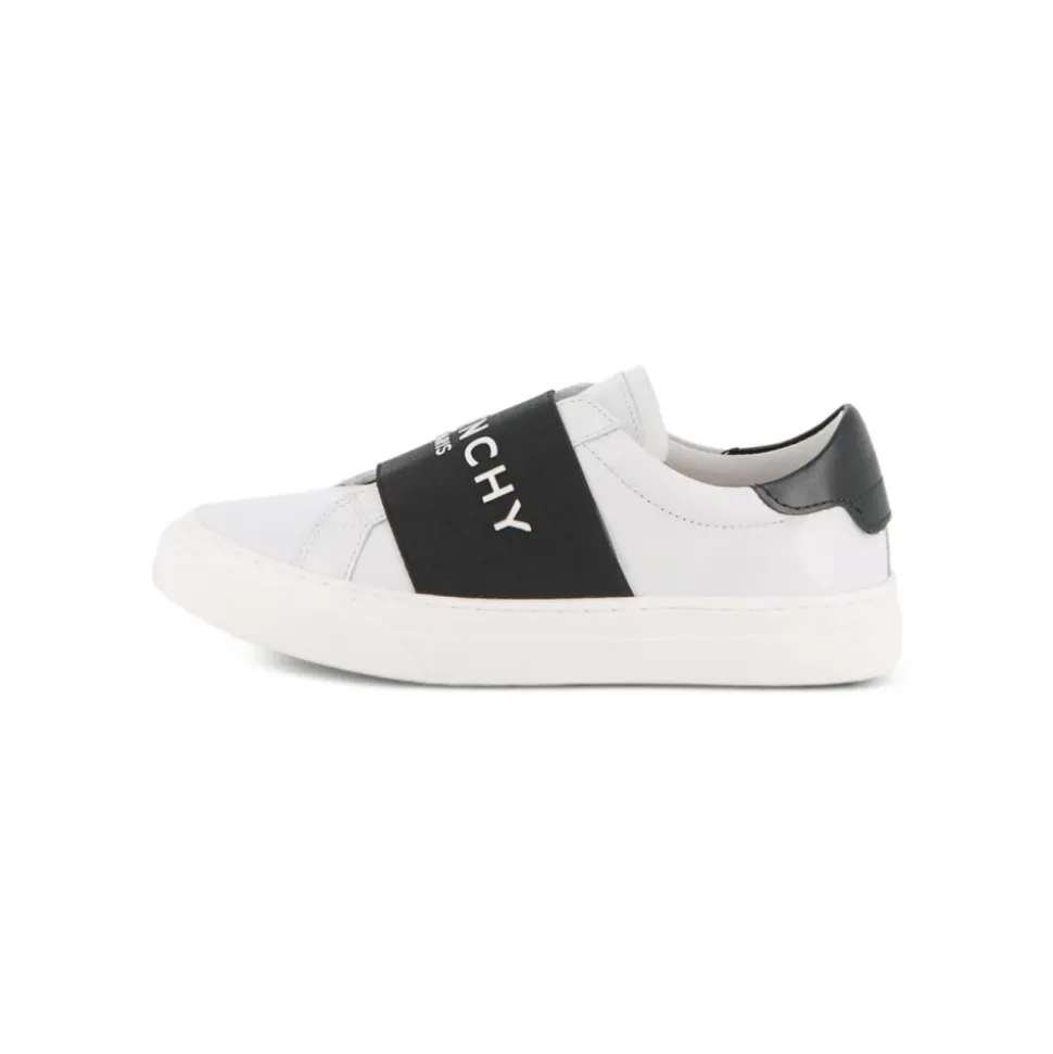 Sneakers med strikk og logotrykk