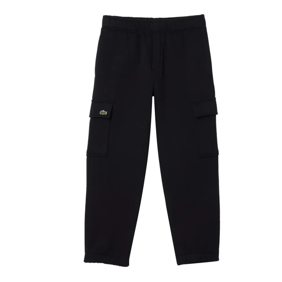 Sporty bomullsjoggebukse i fleece