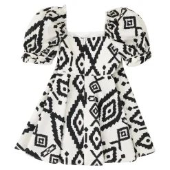 Square-neck Poplin Dress
