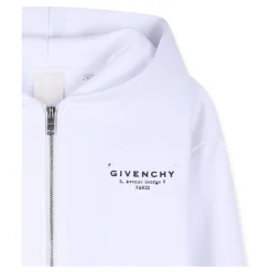 Stamp Printed Zipped Sweatshirt