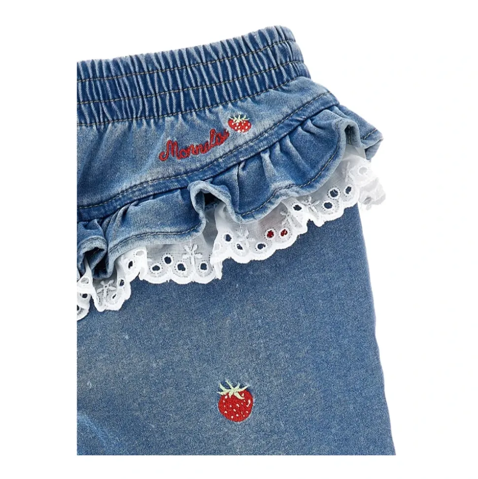 Strawberry Embroidered Jeans