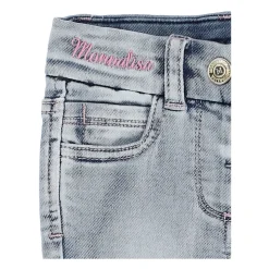 Stretch Cotton Jeans med Broderi