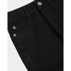 Stretch jeans med strass detaljer