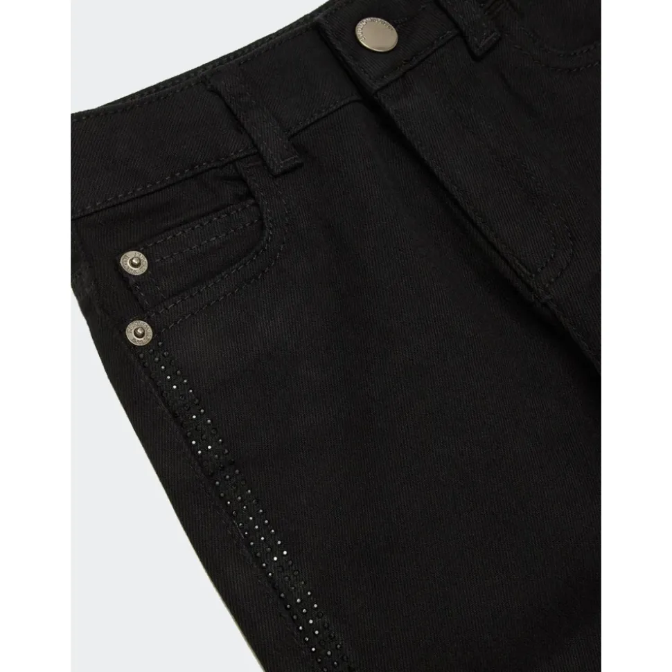 Stretch jeans med strass detaljer