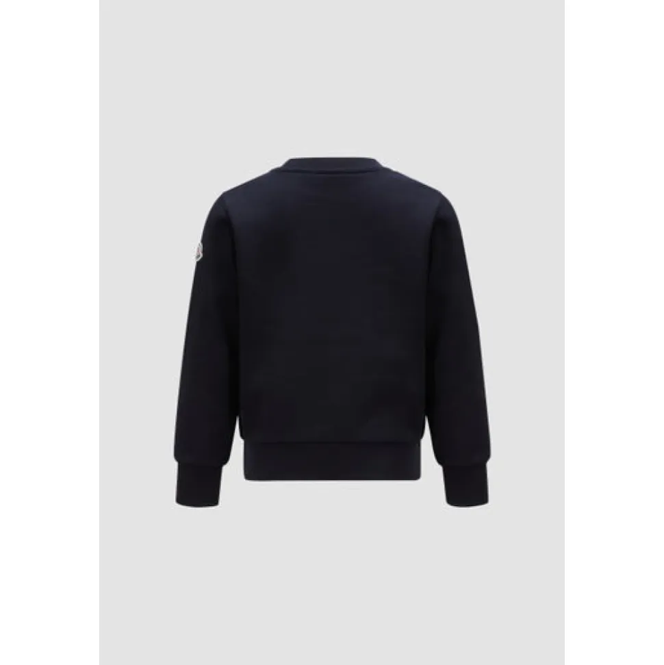 Strikket tekstur Logo Print Crewneck Sweatshirt