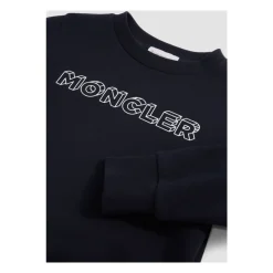 Strikket tekstur Logo Print Crewneck Sweatshirt