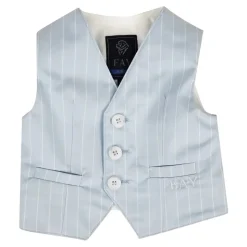 Stripet Gilet med Enkel Knepping