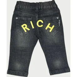 Svarte denimjeans med merker