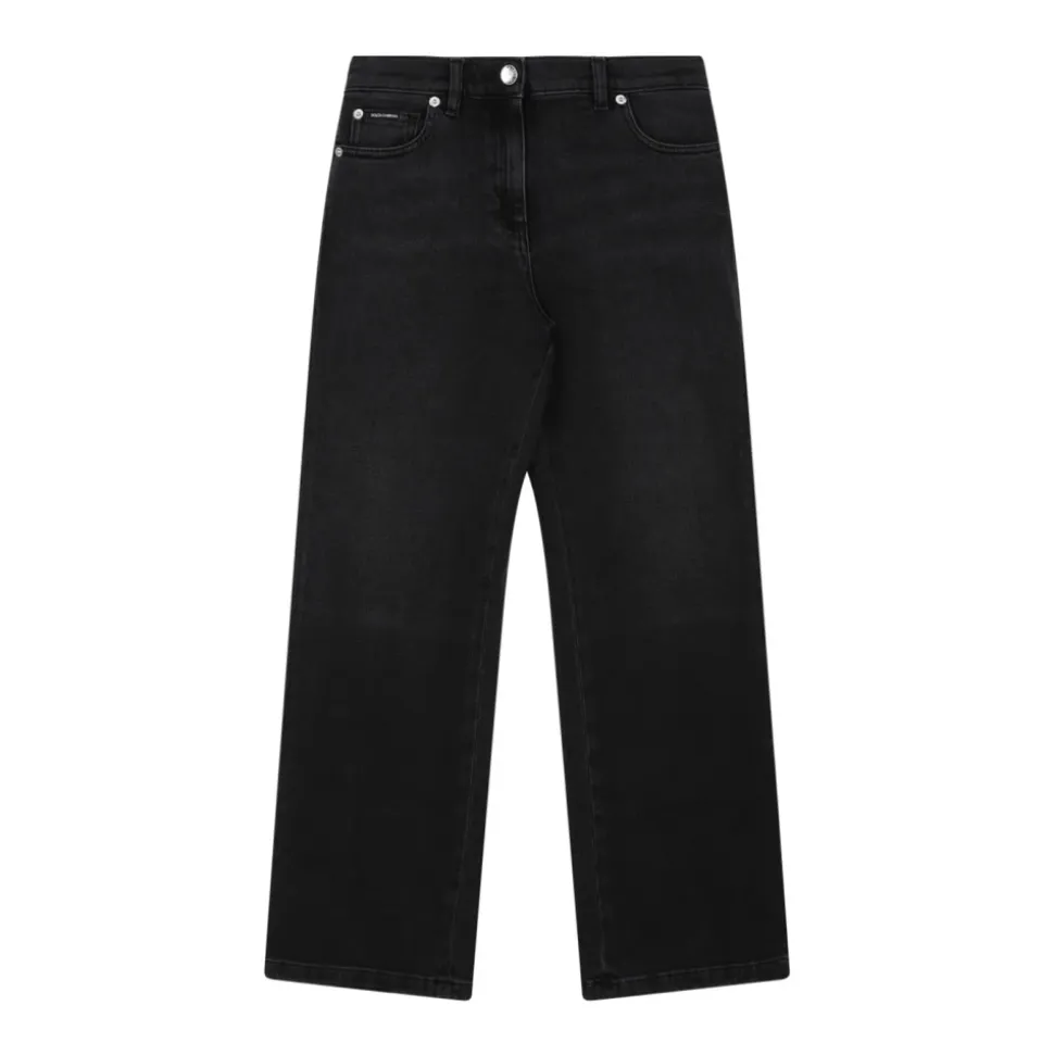 Svart Logo Plaque Jeans