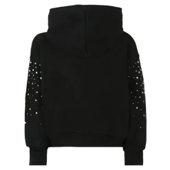 Svart Smiley Face Hoodie
