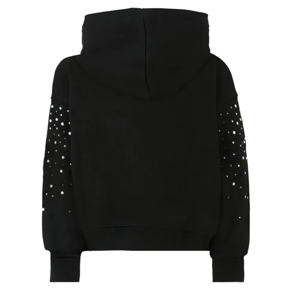 Svart Smiley Face Hoodie